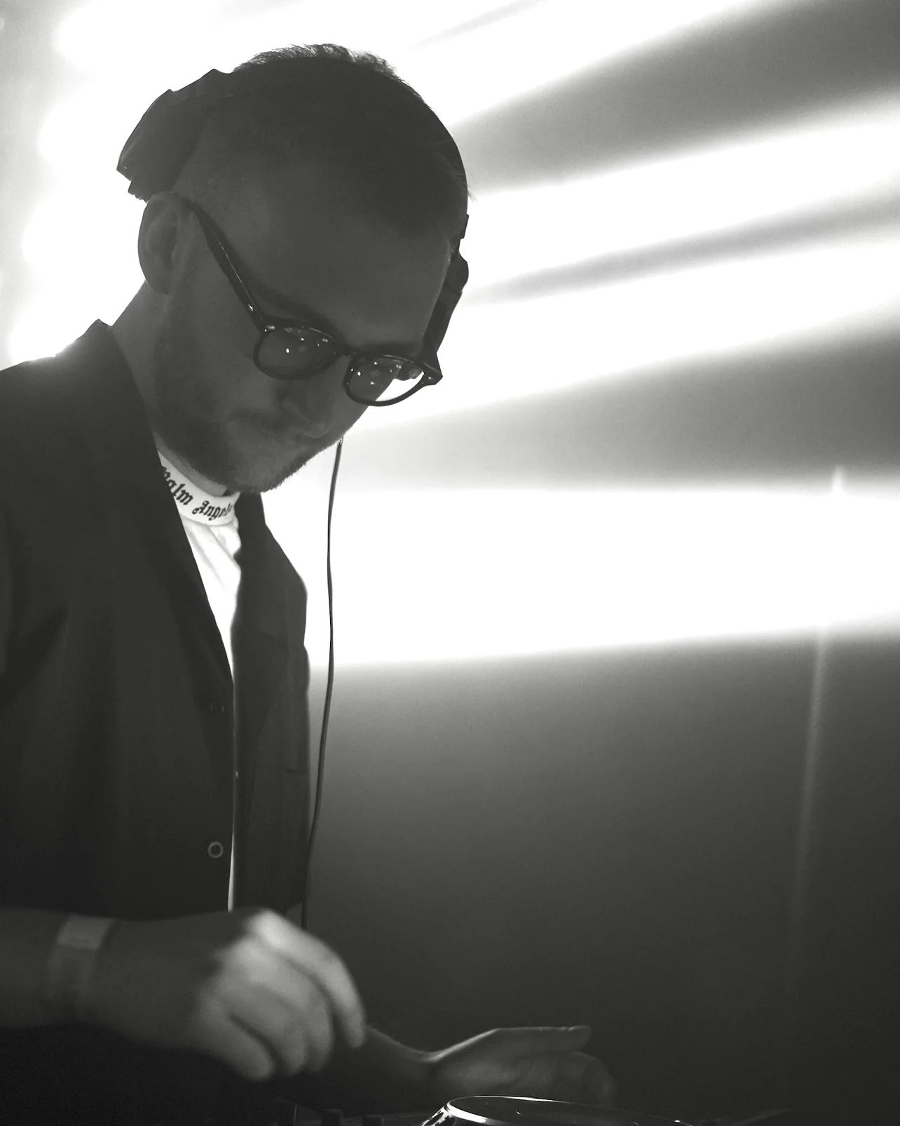 Danny Abbott performing behind the decks