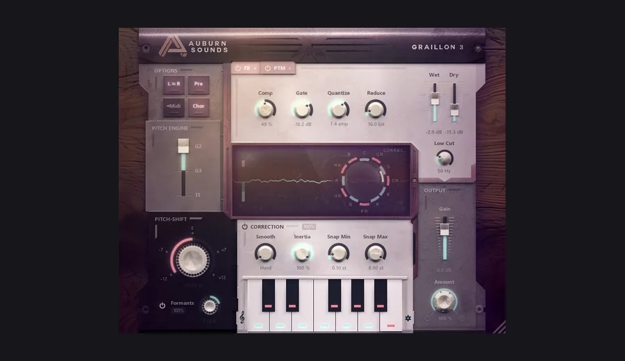 Auburn Sounds Graillon vocal processor interface