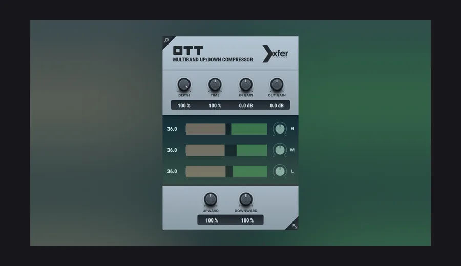 Xfer Records OTT multiband compressor interface